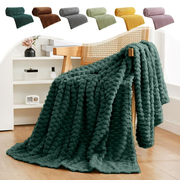 Manta de terciopelo dorado con espalda de tortuga | Vellón de franela engrosada | Patrón en relieve | Sábana de siesta multifuncional suave y cálida | 39"x28" | Acogedor para Sofá Cama Estudiante