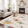 thumbnail image 2 of Large Area Rugs for Living Room Bedroom, Colorful Diamond 8'x10' Rug Washable Carpet Runner Indoor Outdoor, Modern Geometric Middle Century Beige Retro Non Slip Floor Mats Rug for Kitchen, Patio, 2 of 8