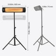 thumbnail image 5 of VEVOR Infrared Heater, 1500W Electric Space Heater with Remote Control, LED Screen w/ 3 Speeds & Timer, Outdoor/Outdoor for Patio,Porch,Dining Room,Studio, 5 of 9