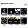 thumbnail image 4 of P8 Car HUD Digital Head Up Display Speedometer,OBD GPS Dual System RPM Smart Gauge Overspeed Warning Water Temperature Voltage for Most Vehicles After 2008, 4 of 9
