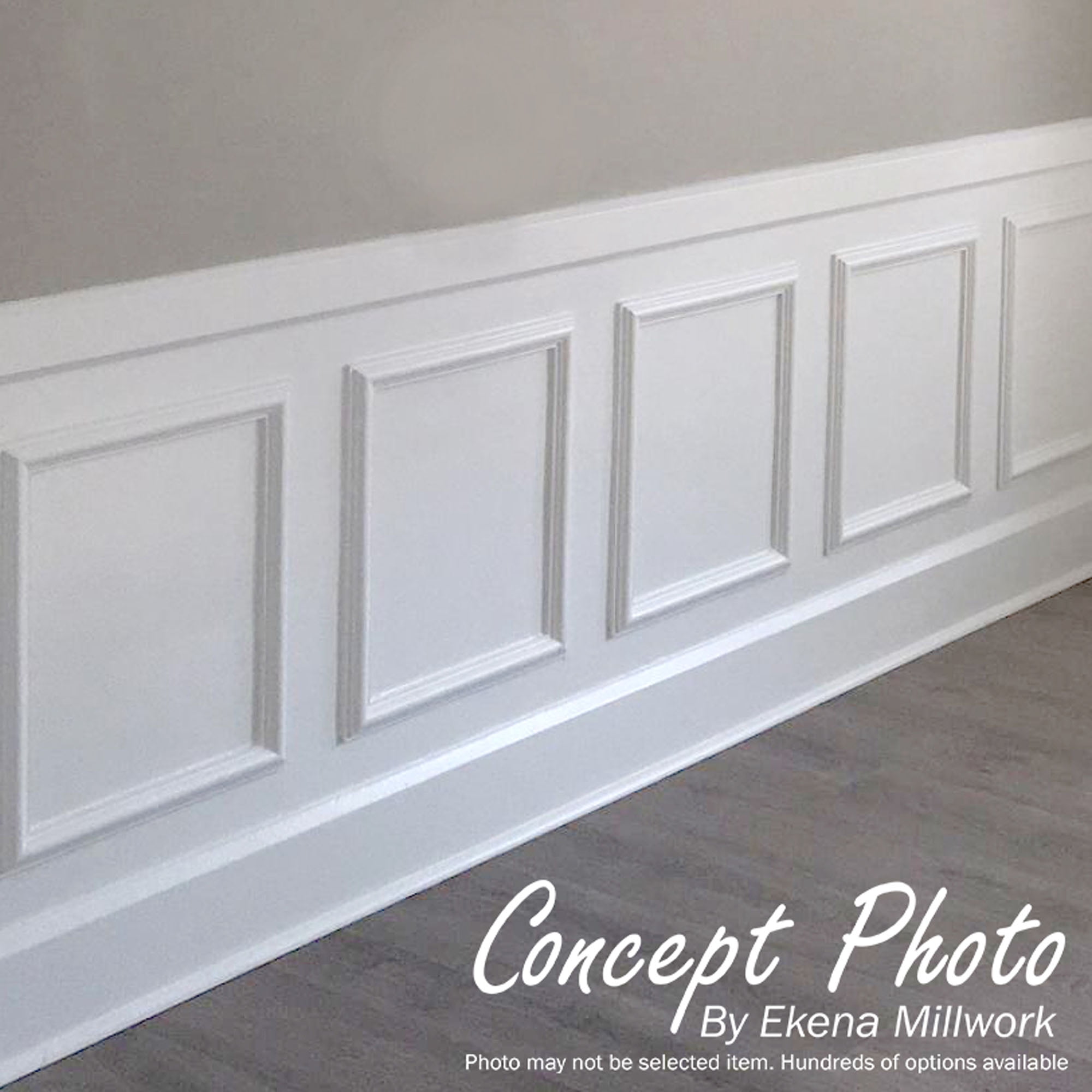 8"W x 16"H x 1/2"P Ashford Molded Scalloped Wainscot Wall Panel