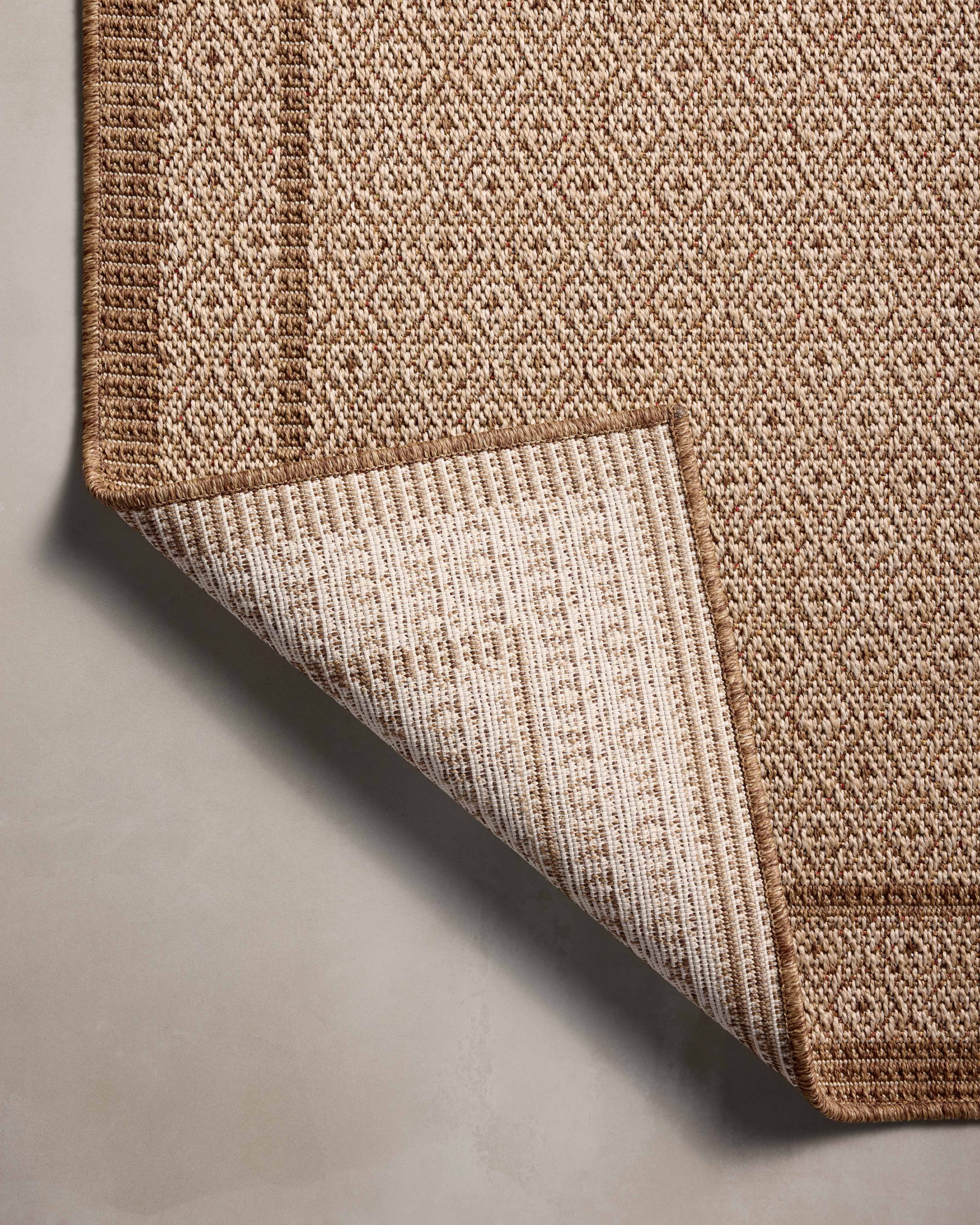 Loloi Merrick Chestnut / Oatmeal 18" x 18" Sample Rug