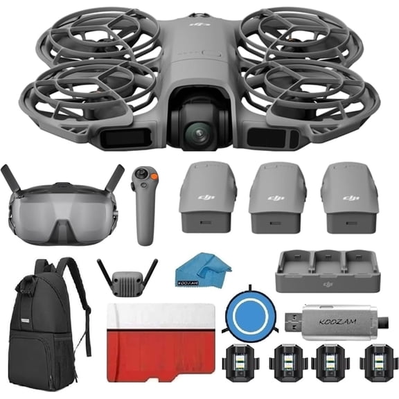 DJI Neo 2 Motion Fly More Combo With RC Motion 3 & Goggles N3, Stable Transmission With Digital Transceiver, 4K Drone , FPV Flying, 3 Batteries Bundle