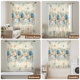 thumbnail image 6 of Beach Coastal Beige Sheer Curtains 45 Inches Long, Nautical Shell Starfish Coral Summer Light Filering Curtains, Breathable Simi Curtain Privacy Drapes for Kitchen Bathroom Small Window Treatment, 6 of 9