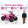 thumbnail image 4 of TOKTOO 6V 7Ah Powered Ride on ATV Toys, Electric Kids Car, 4 Wheeler Ride on Car w/ Music Player, Toddler Car for Boys Girls Aged 1-3 Years, Pink, 4 of 4