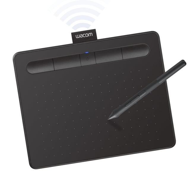 Wacom Intuos Small Bluetooth Graphics Drawing Tablet, 4 Customizable ExpressKeys, Portable for Teachers, Students and Creators, C