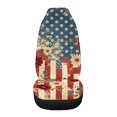 thumbnail image 3 of Uourmeti USA Flag Floral Vintage Print Car Seat Cover 1 Piece Car Interior Cushion Anti-Abrasion Breathable Suitable for Van Auto, 3 of 6