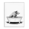 thumbnail image 5 of Stupell Industries Bear In A Tub Funny Animal Bathroom Drawing, 11 x 14,Design by Rachel Neiman, 5 of 5