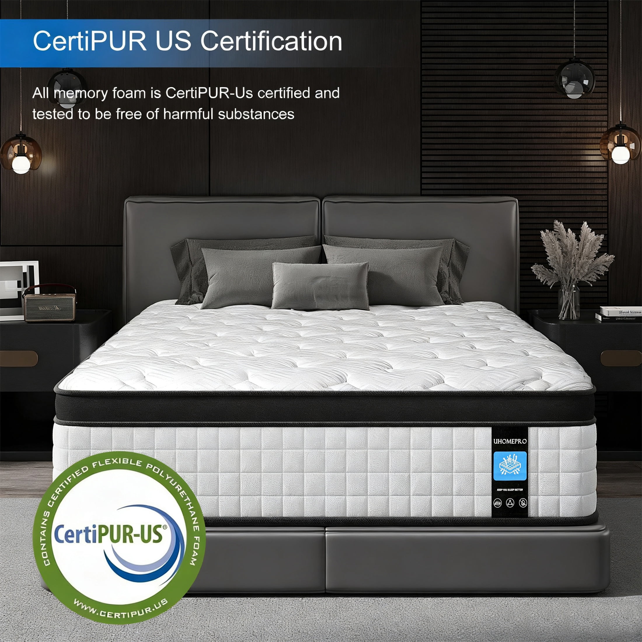 12 Inch Full Mattress, LEGAHOME Hybrid Mattress in a Box, Cooling Gel Memory Foam Mattress, Full Size Individual Pocket Spring Knitted Cover Mattress, Medium Firm, White