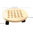 thumbnail image 2 of Carro para plantas, soportes para macetas de 25 cm / 9,8 pulgadas con ruedas, estante para macetas, carbonizado, resistente a la corrosión, impermeable, para jardín interior y exterior (pino natural) JFHHH pequeña, 2 of 5