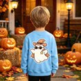 thumbnail image 6 of Toddler Boys Halloween Shirt for 1t 2t Kids Halloween Cool Ghost Long T-Shirt Crewneck Graphic Top Toddler to Youth Boys Clothes Size 1-2 Years, 6 of 9