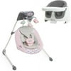 Ingenuity InLighten Cradling Swing, Ansley with BONUS Ingenuity 2-in-1 Booster Seat