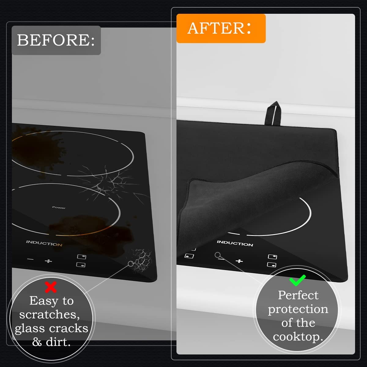  Stove Cover Stove Top Covers for Electric Stove Japanese Kitchen  Cherry Blossom Auspicious Cloud Moon Texture Heat Resistant Glass Top Stove  Cover Induction Cooktop Protector 24 x 21 Inch : Appliances