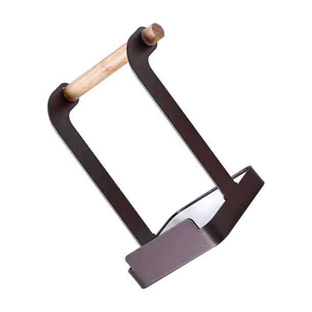 Inteprter Soporte para tapa de olla con bandeja Organizador de tenedores de cocina Espátula Soporte para sartenes Organización Encimera Estante Cocina y Comedor Café