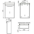 thumbnail image 4 of Solar Group Vertical Mailbox - Wall Mount, Weather-Resistant Metal - Black — Home & Garage Storage, Stackable Design, 4 of 6