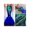thumbnail image 3 of Blue Mermaid Skirt With Iridescent Sequin Bodice And Flowing Satin Tail, 3 of 8