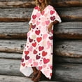 thumbnail image 6 of Blmnix Dress Women Boho Dresses Popover Mumu Dresses Under Dress Short Sleeve Maxi V-Neck with Pockets Dresses for Women Casual,XXL, 6 of 6