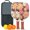 Brick-red, variant on Pickleball Paddles Set Of 2, Fiberglass Surface, Daisy Floral Print, 4 Balls & Bag