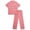 Light Pink, variant on Womens Pajama Sets - 2 Piece Collared Sleep Shirt & Pajamas for Women Sleepwear Set