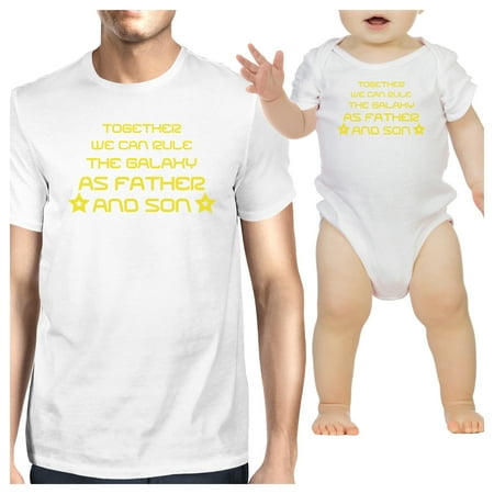 

We Rule The Galaxy As Father And Son Matching Graphic Cotton Shirts