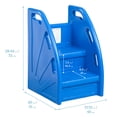 thumbnail image 2 of ECR4Kids Kiddie Climb Plastic Step Stool with Handles, 2-Step, Childrens Furniture, Blue, 2 of 9