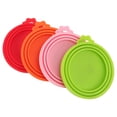 thumbnail image 3 of 4 Pcs Couvercles en Silicone pour Boîtes de Conserve pour Animaux de Compagnie Couvercles Universels pour Chien Chat Boîte de Rangement Réutilisable (Couleur Aléatoire), 3 of 8