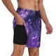 thumbnail image 2 of Fotbe Purple Bubble Abstract Art Traje de Baño para Hombre – Shorts de Natación de Secado Rápido con Forro y Bolsillos-3X-Large, 2 of 6