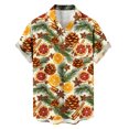 thumbnail image 5 of LODIENY Men's Hawaiian Shirt Funny Vintage Boho Floral Tropical Palm Tree Pattern Print Summer Beach Casual Short Sleeve Button Down Holiday Vacation Tees Tops Gold S, 5 of 7