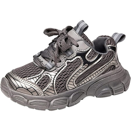 

Boys Girls Lace Up Mesh Sneaker Anti Slip Comfortable Athletic Shoes Soft Sole Shoes for Toddler/Little Kid/Big Kid