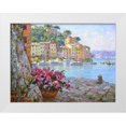 thumbnail image 1 of Obuchovsky, Yury 18x15 White Modern Wood Framed Museum Art Print Titled - Flowers in Portofino, 1 of 4