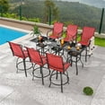 thumbnail image 2 of Patio Festival Metal 9-Piece Outdoor Dining Set in Black/Red, 2 of 8