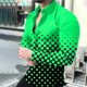 thumbnail image 3 of Camisa informal de manga larga para hombre, de primavera 2024, con estampado digital 3D de lunares y solapa de un solo pecho, camisa de fiesta 5XL, 14 colores, 3 of 5