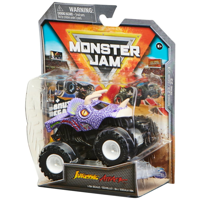 New Hot Wheels 1/64 Monster Trucks Jurassic World Series Triceratops  Dinosaur