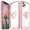 Rose Gold, variant on Vena iPhone 11 Pro Max, vLove Glitter Heart Case Slim Dual Layer Protection - Teal (PC) and Clear TPU with Glitter