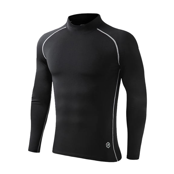 Povozer Boys Thermal Shirt Kids Fleece Undershirt Long Sleeve Cold Baseball Socce Gray 12-13Years