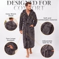 thumbnail image 6 of VULCANODON Mens Robe Big and Tall with Hood,Full Length Plush Robe for Men Long Fleece Bathrobe（Burgundy, XX-Large-3X-Large）, 6 of 6