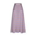thumbnail image 4 of Tiqkatyck women's Skirts Clearance, Women's Casual Loose and Fashion Striped Print Beach Long Skirts with Pocket Fall Skirts for Women 2024 Pink S, 4 of 5