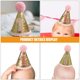 thumbnail image 3 of KAKOWELY Sombrero de primer cumpleaños, sombrero de cono de cumpleaños, sombrero de fiesta, gorro de cono de cumpleaños con purpurina para niño pequeño, 3 of 5