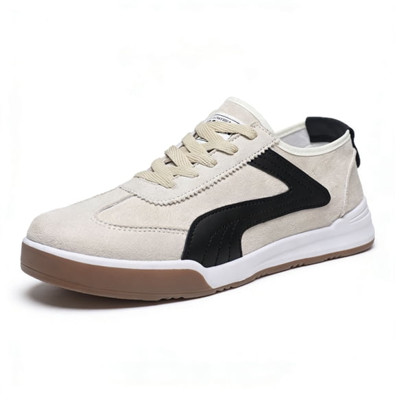 CHICVOMEY Women's Fashion Sneakers Casual Tennis Shoes with Genuine Suede Classic Retro Gum Sole Walking Trendy Footwear