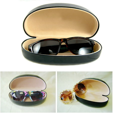 New Black Durable Hard Clam Shell Glasses Case Portable Box Sunglasses Protector