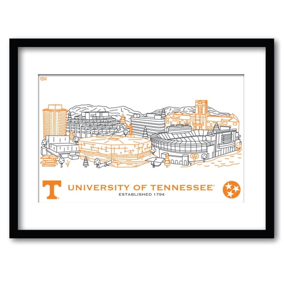 Tennessee Volunteers 11" x 14" Framed Campus Wall Art Collage