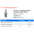 thumbnail image 2 of PCV Valve - Compatible with 2003 Chevy Silverado 1500 SS, 2 of 2
