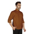 thumbnail image 3 of Bestman Formal Front Button Placket Solid Shirts For Mens Long Sleeve Regular Fit Shirt, 3 of 5