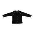 thumbnail image 2 of SwimZip Little Kids' Long Sleeve Zipper Rash Guard UPF 50+ Black, 2 of 9