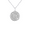 White Gold, variant on Reversible Gemini Zodiac Sign Charm Coin Pendant Necklace in Solid Gold (16 Inches)