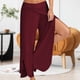 thumbnail image 1 of Pantalones de algodón con dobladillo de tulipán para mujer pantalones extragrandes pantalones casuales básicos atuendo diario con abertura lateral FLhrweasw Nuevo, 1 of 7