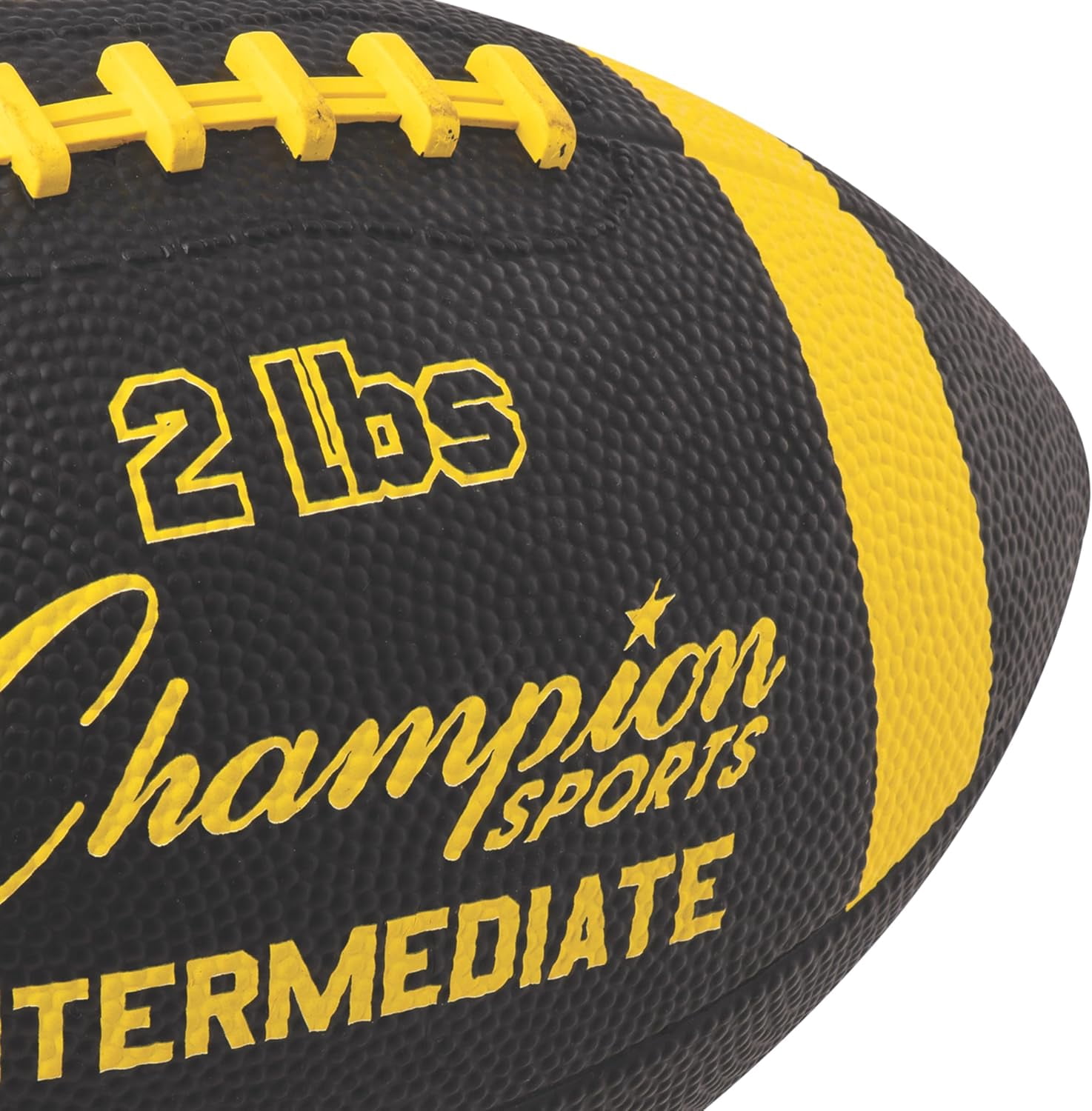 Champion Sports Intermediate Size 2lb Weighted Training Football, Yellow/Black