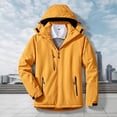 thumbnail image 5 of Mens Winter Coat Mens Hooded Outdoor Jacket Long Sleeve Detachable Hat Pocket Solid Color Thick Coat Autumn And Winter Climbing Clothes Unisex Jacket, 5 of 5