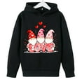 thumbnail image 4 of Sudadera con capucha y estampado de corazón de San Valentín, sudadera de manga larga para niños y niñas, chaqueta para niñas de talla mediana y grande., 4 of 7