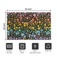 thumbnail image 5 of Bohemian Retro Floral Non-Slip Entryway Door Mat,Boho Indoor Decor Durable Low Plush Door Mat,Washable Welcome Rug for Patio Hallway Home Decor 20x32 Inches, 5 of 7